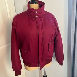 Members Only Unisex Vintage Sherpa Insulated Burgundy Winter Coat